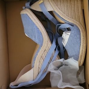New denim wedges size8.5